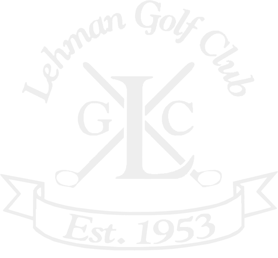 Lehman Golf Course logo in white